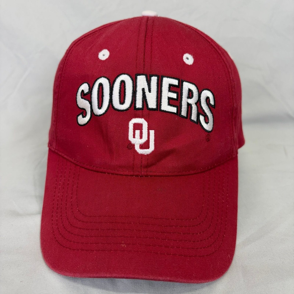 Captivating Headgear Oklahoma Sooners Hat Mens OSFA Red Embroidered Cap